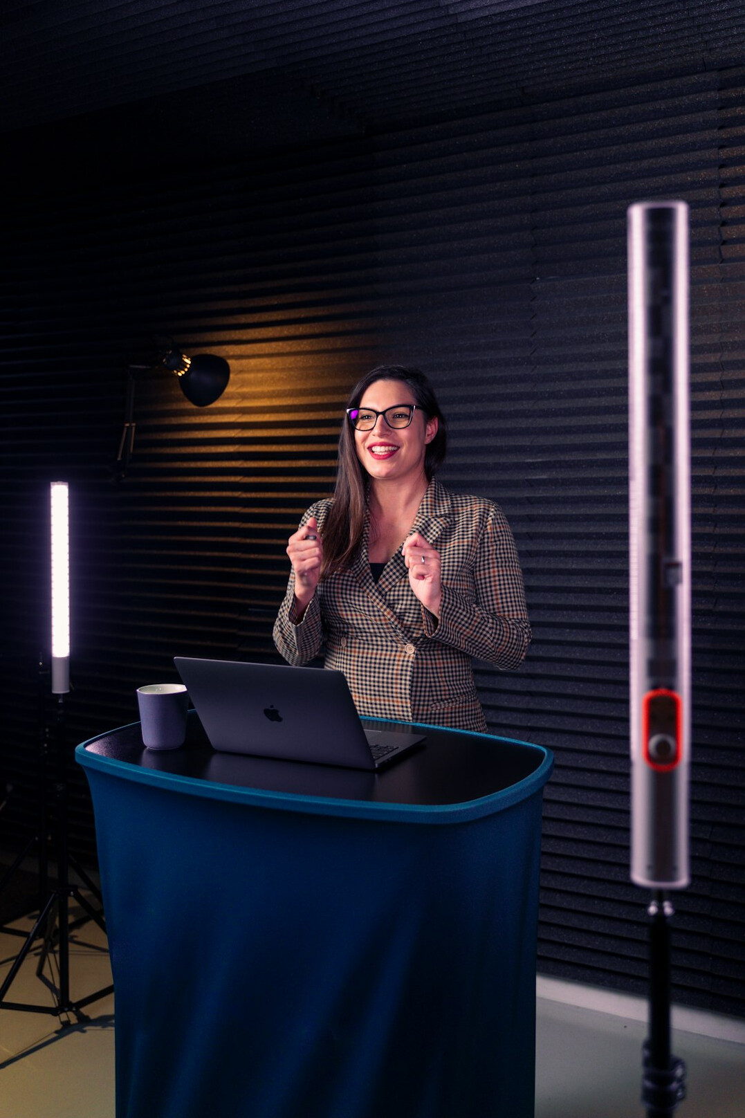 professional speaker on stage