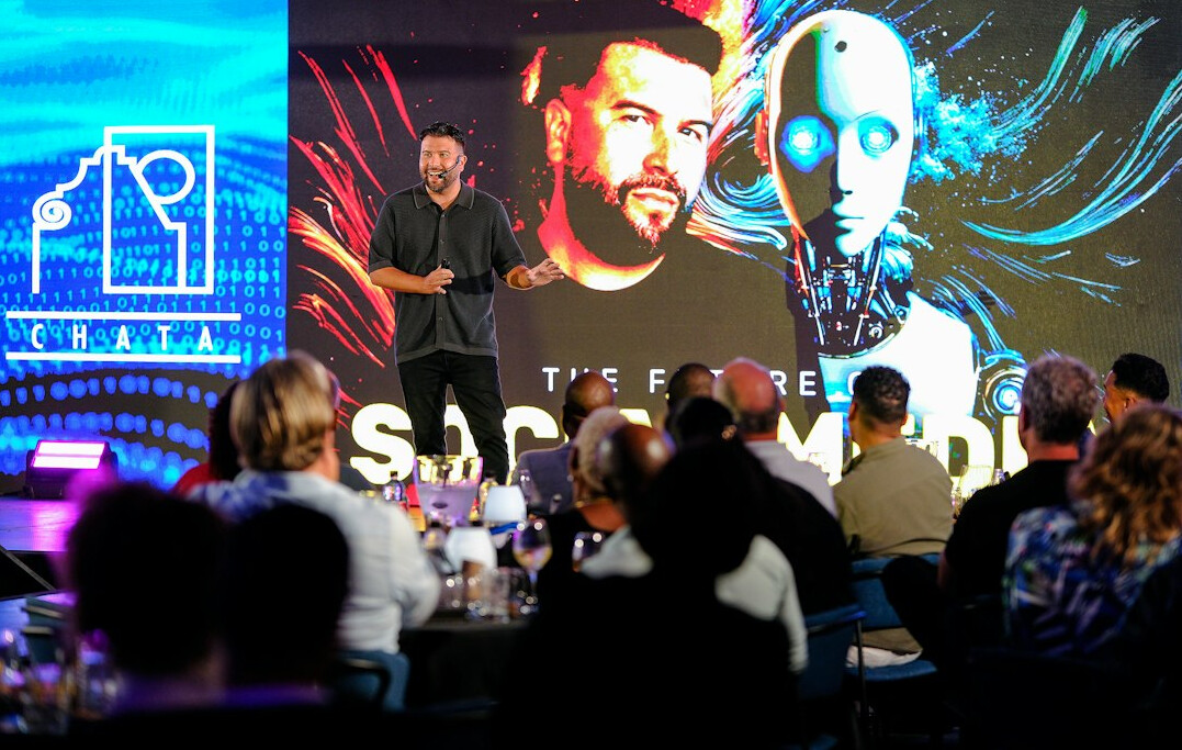 professional speaker on stage