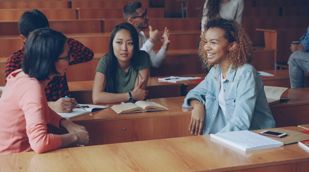 group discussion in classroom